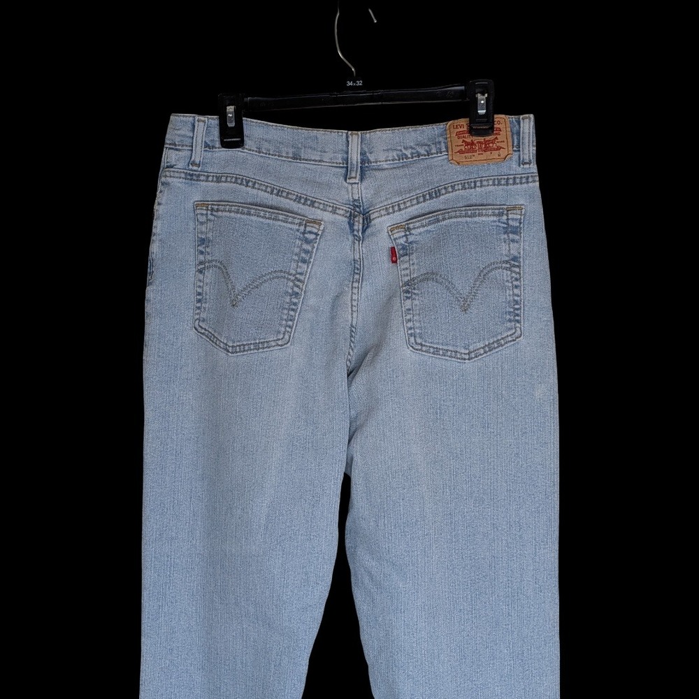 Levi's 512 Classic Slim Tapered Jeans Womens 16 M Light Wash High Rise Vintage - Picture 8 of 15
